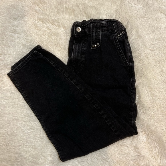 Zara Denim - Zara Studded Paperbag Jeans